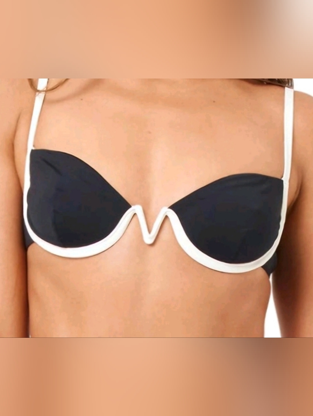 L*Space Bikini Top Women's XS Black Nico Underwire Adjustable Swimwear NWT
